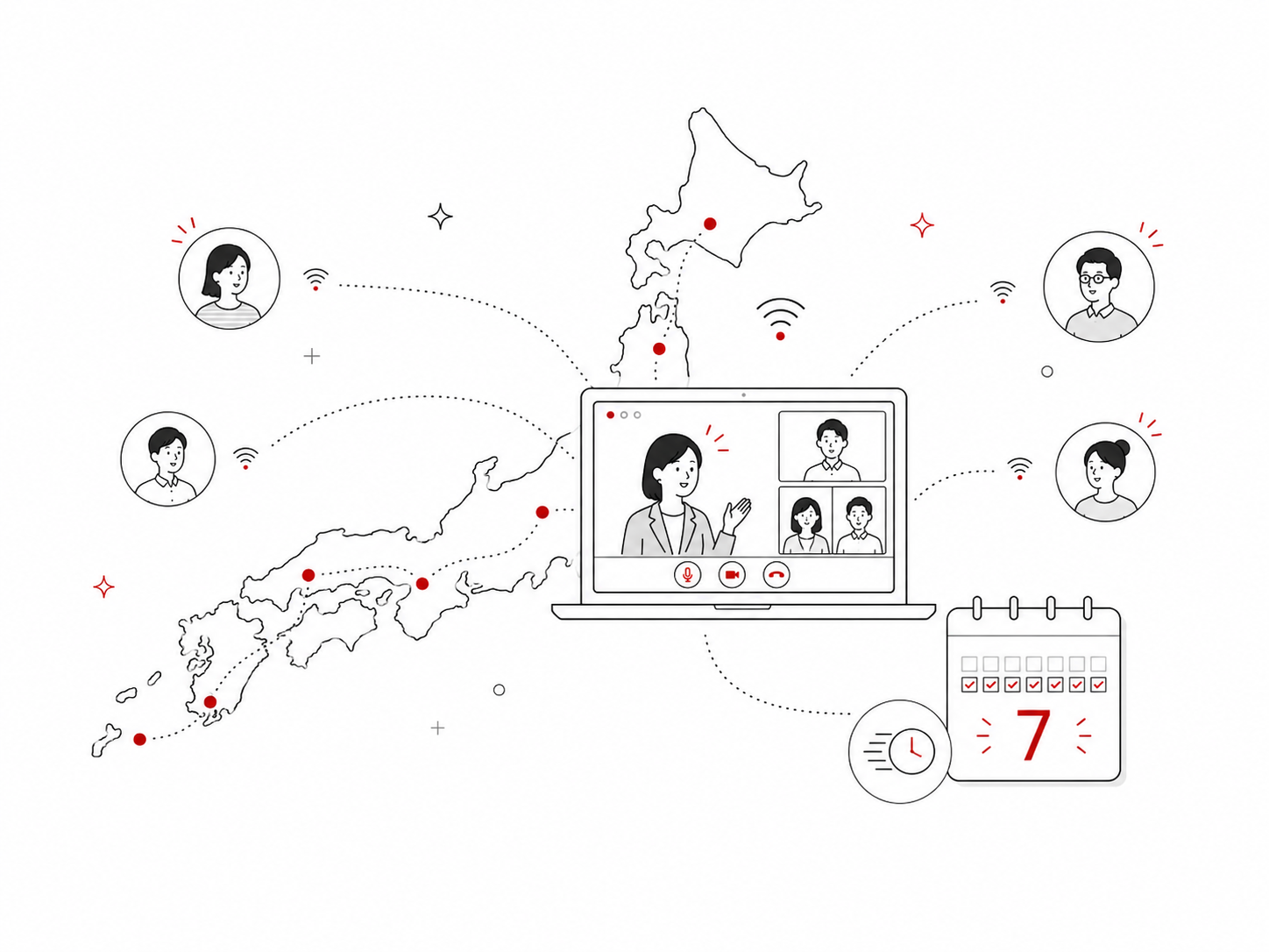 オンライン対応のイメージ